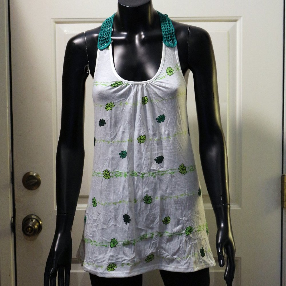 Crochet back racer cut top